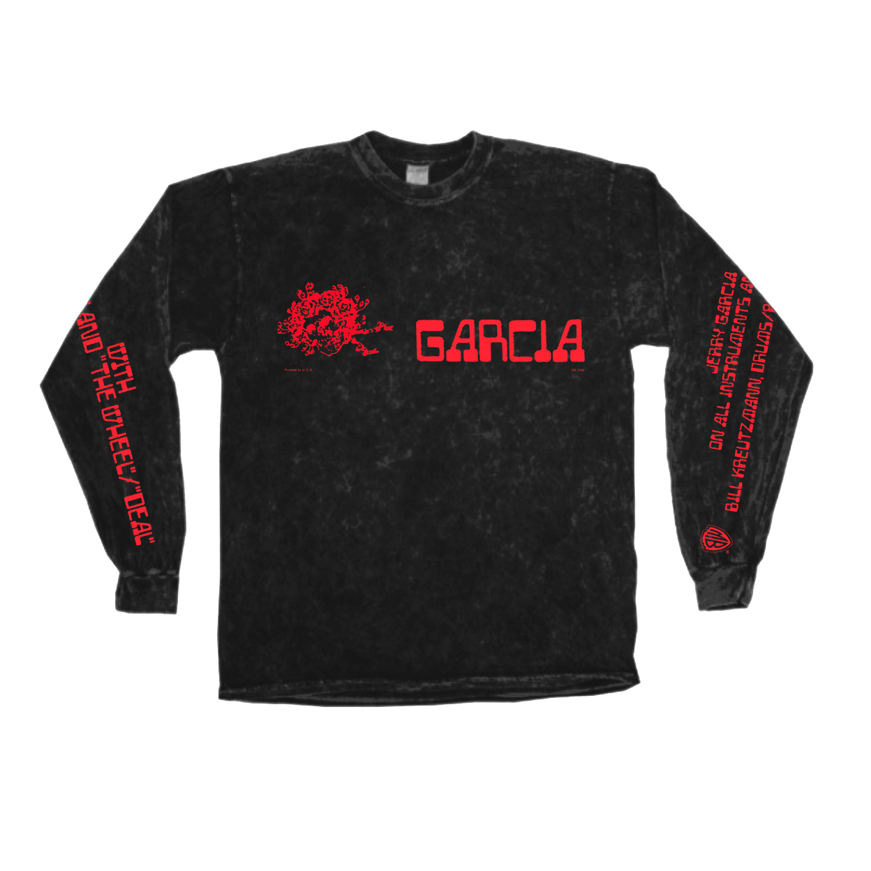 Jerry Garcia Long Sleeve Shirt Black / Large