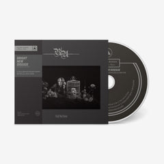 Bright New Disease CD in black case featuring dark surreal artwork with a woman and floral elements on cover.