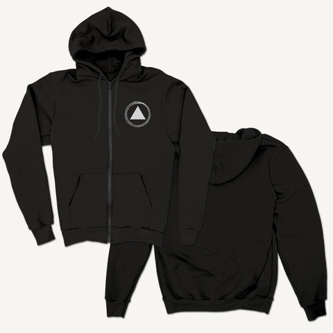 Zip-Up Logo Hooded Sweatshirt