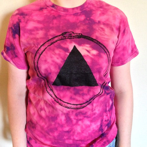 Purple or Red Bleach-Dyed Logo T-Shirt