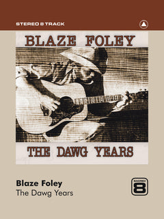 Vintage-style album cover of Blaze Foley playing guitar with text The Dawg Years on a beige background