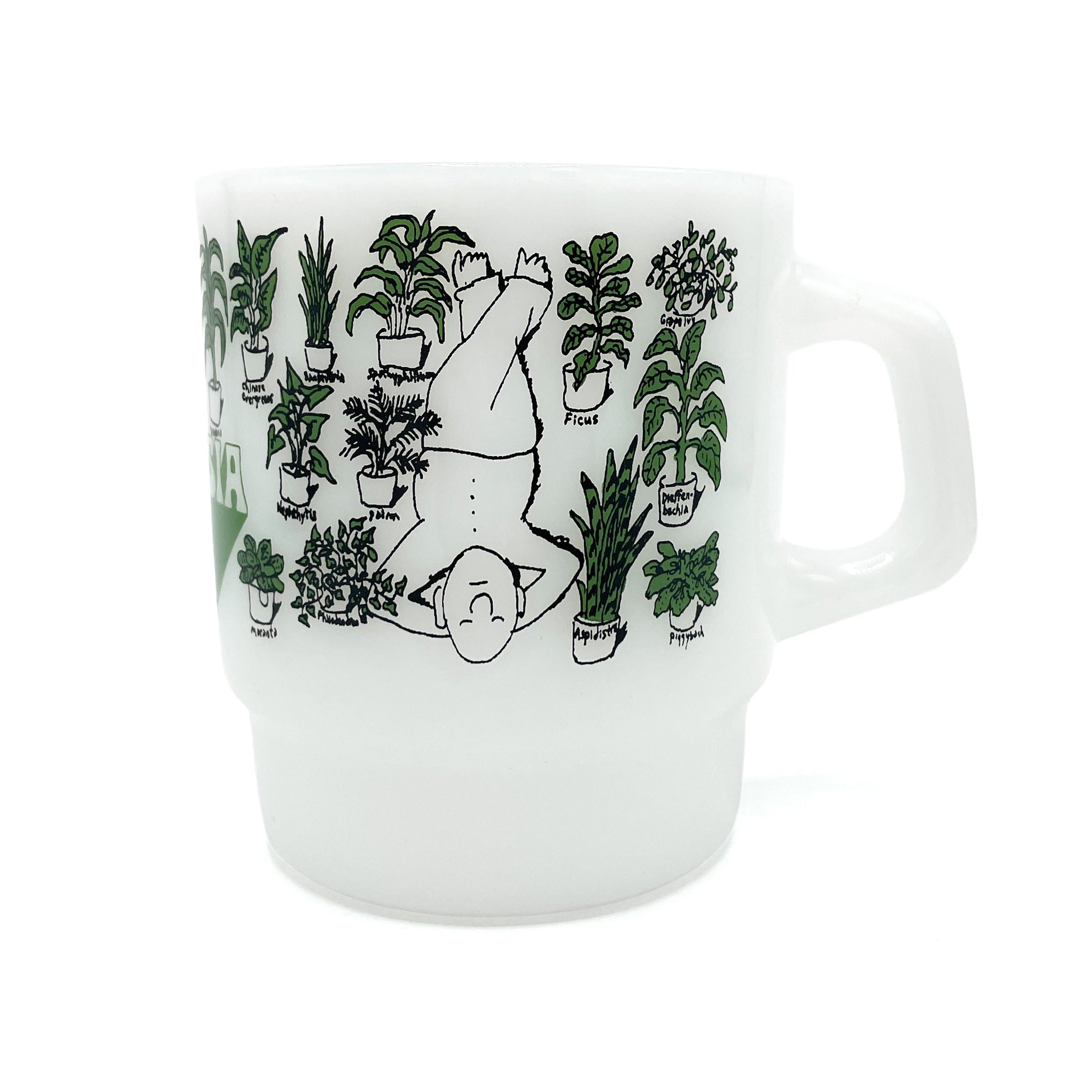 Plantasia Milk Glass Mugs