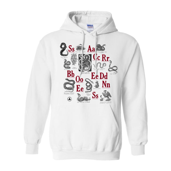 Snake Collage Logo Hoodie | Sacred Bones Records