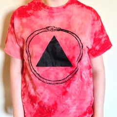 Purple or Red Bleach-Dyed Logo T-Shirt