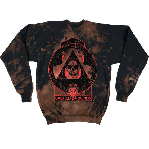 Sacred Bones / Alexander Heir Bleach-Dyed Crew Neck Sweatshirt