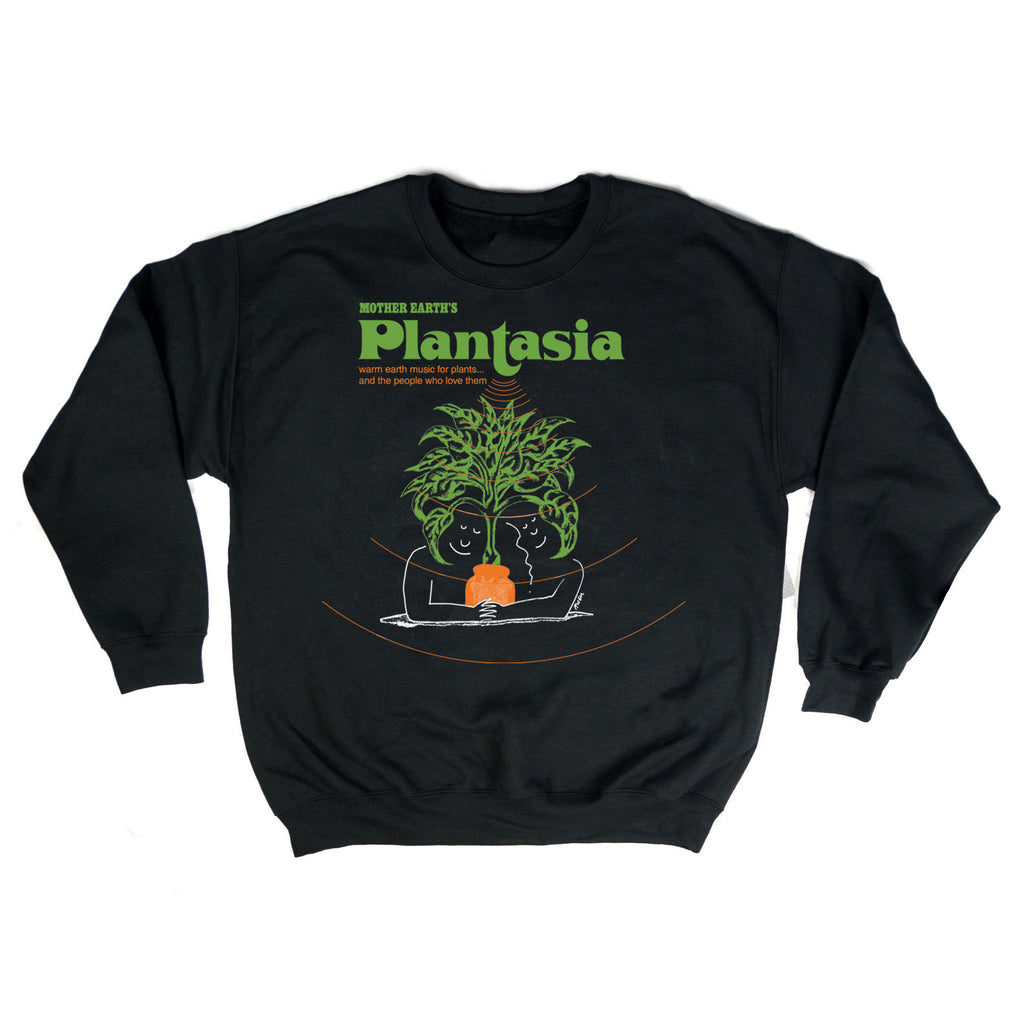 Black Plantasia Cover Art Crew Neck Sweatshirt