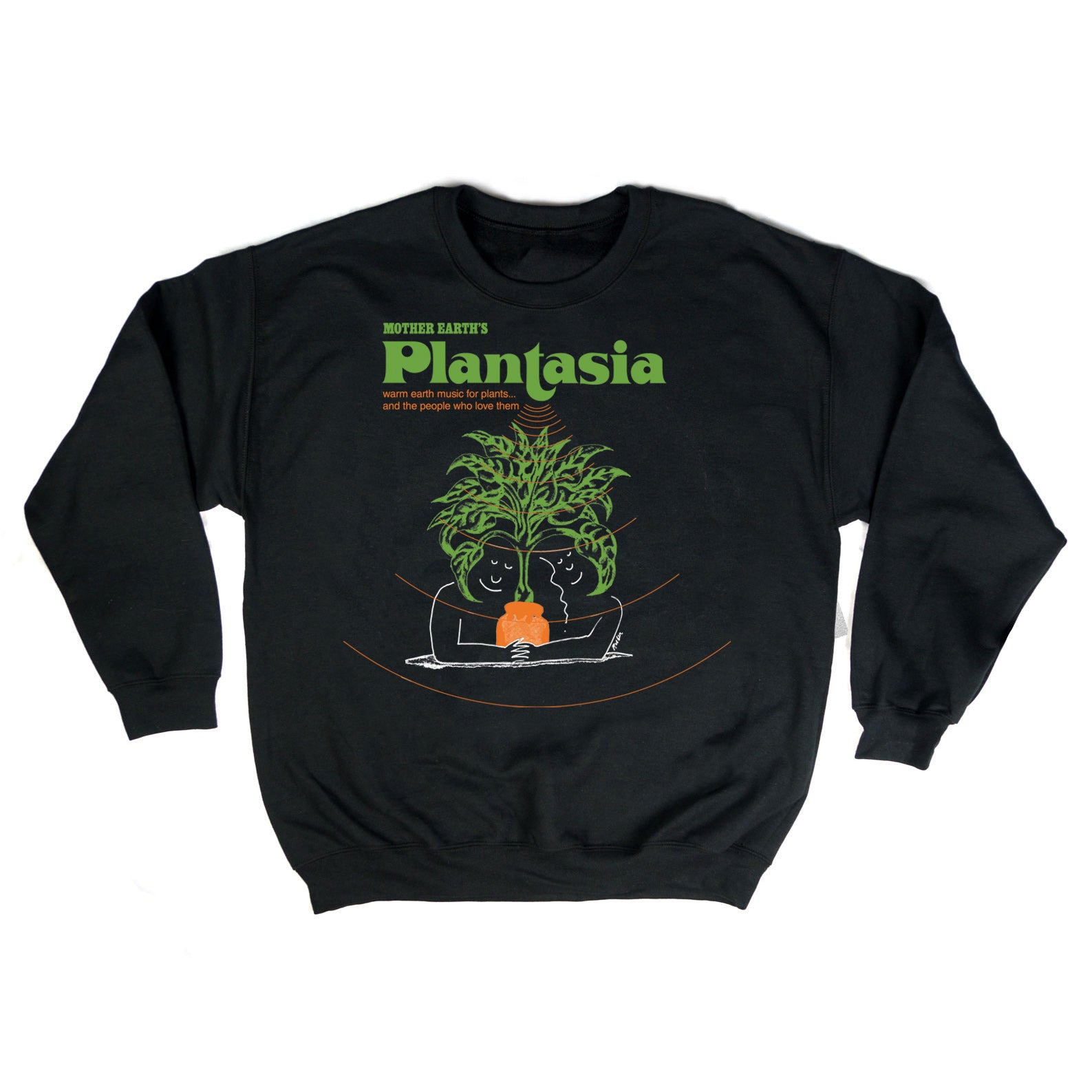 Black Plantasia Cover Art Crew Neck Sweatshirt | Sacred Bones Records