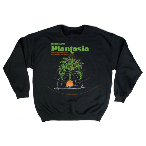 Black Plantasia Cover Art Crew Neck Sweatshirt